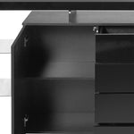 Buffet Sideboard Cabinet Storage Modern High Gloss Cupboard Drawers Black 192cm