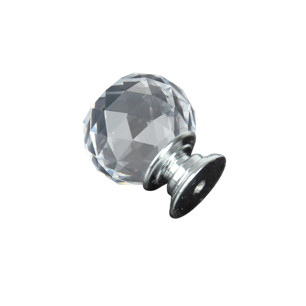 40mm 10Pack Clear Crystal Glass Door Pull Knobs