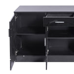 High Gloss Sideboard Storage Cabinet Black