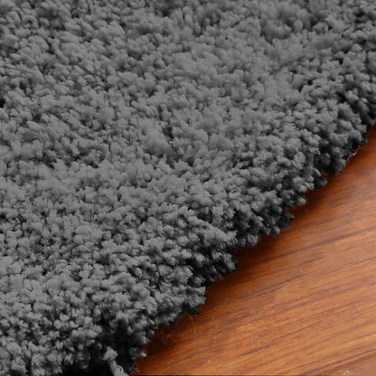 Ultra Soft Anti Slip Rectangle Floor Rug Carpet 120x170cm in Charcoal