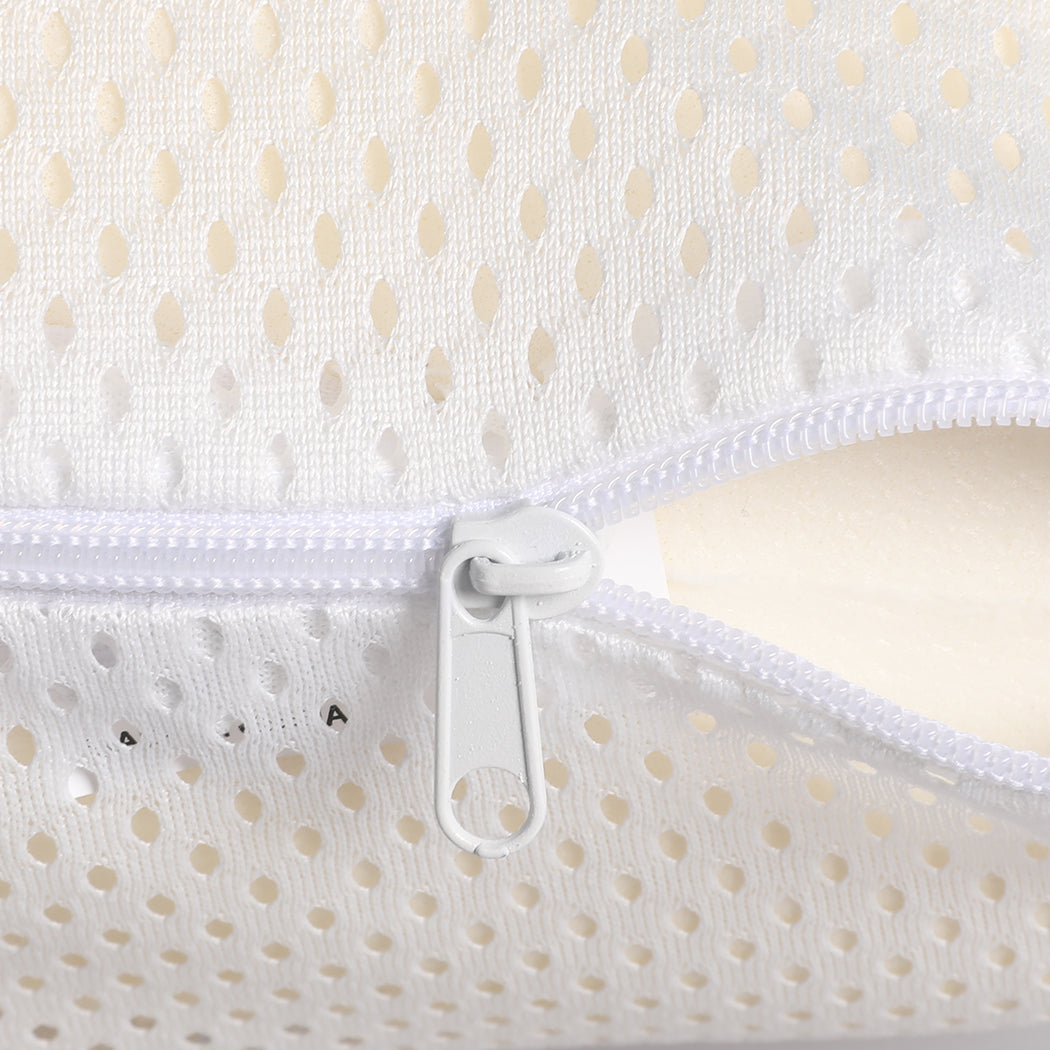 2x Natural Latex Memory Down Pillow Removable Cover