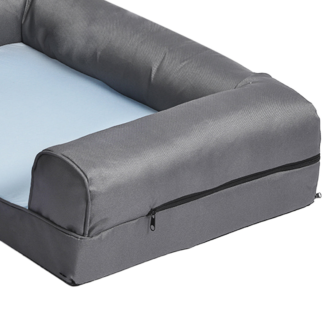 Pet Cooling Bed Dog Sofa  Bolster Insect Prevention Summer S Grey