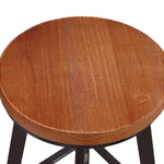 4x Wooden Barstools Swivel Vintage