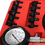 Engine Oil Pressure Tester Gauge Diagnostic Test Tools Automotive 12pcs Red