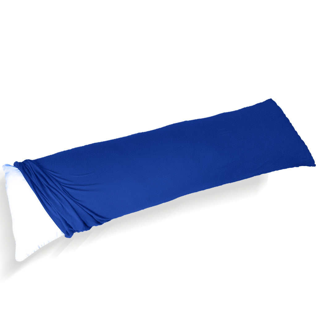 Body Full Long Pillow Luxury Slip Cotton Maternity Pregnancy 137cm Navy