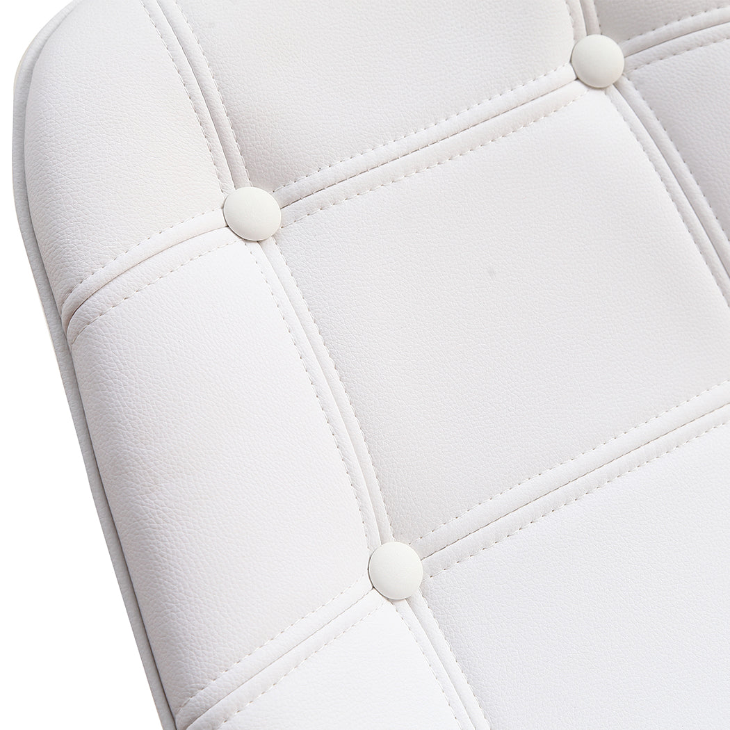 4x High quality iconic set of PU leather Dining Chairs- white