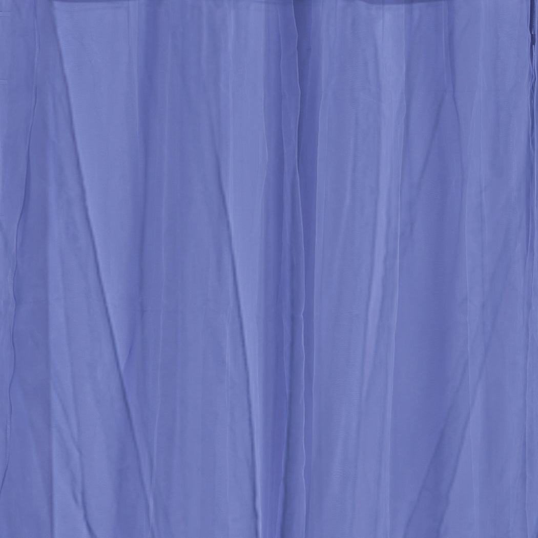 2x Blockout Curtains Panels 3 Layers with Gauze Room Darkening 140x230cm Navy