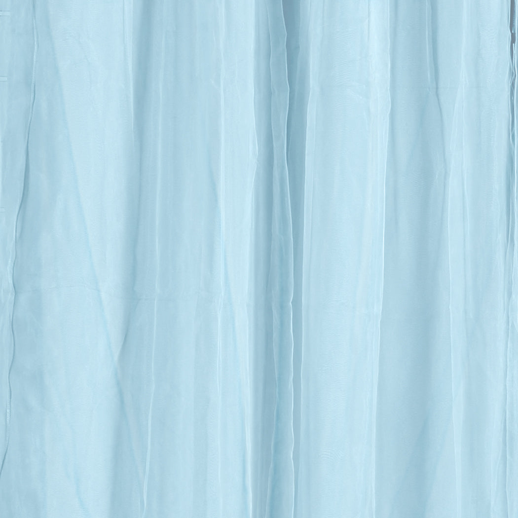 2x Blockout Curtains Panels 3 Layers with Gauze Darkening 140x244cm Turquoise