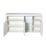 Buffet Sideboard Storage Modern High Gloss Cabinet Cupboard White