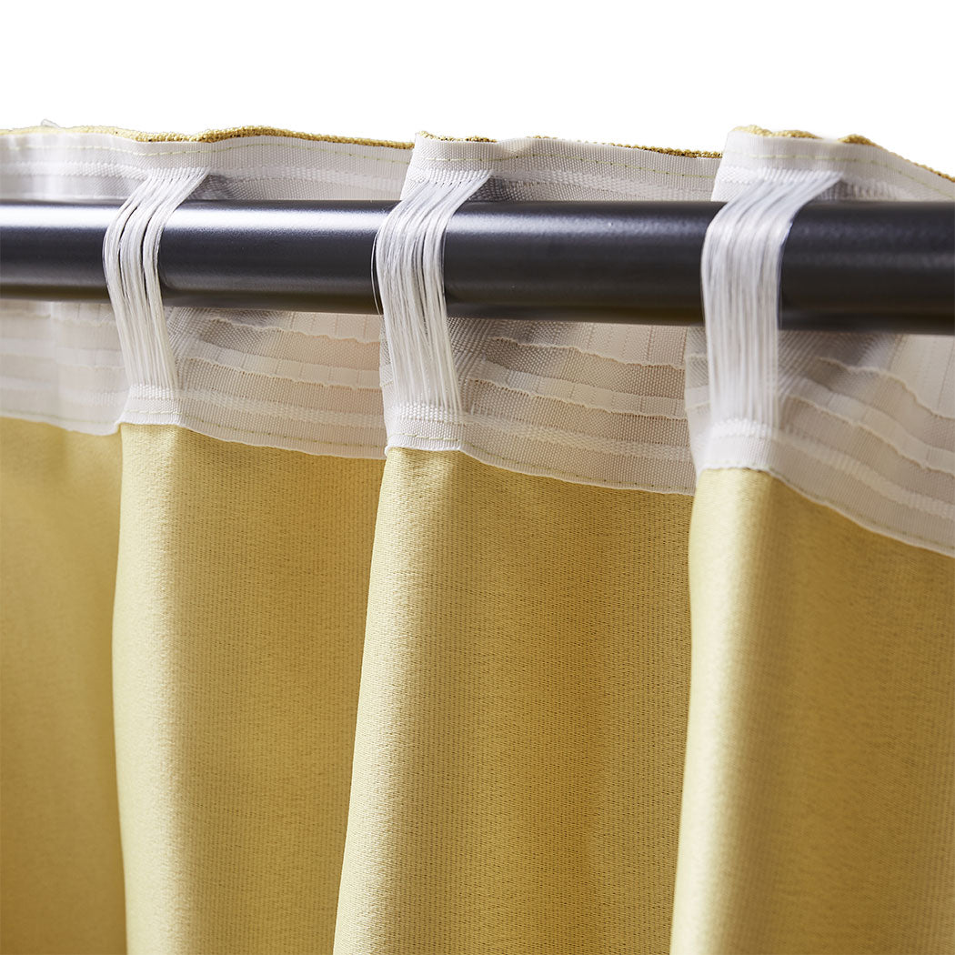 2X Blockout Premium quality Curtains Mustard 240CM x 230CM 


