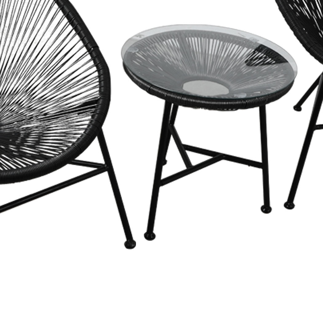 3Pcs Outdoor Chairs Bench 
