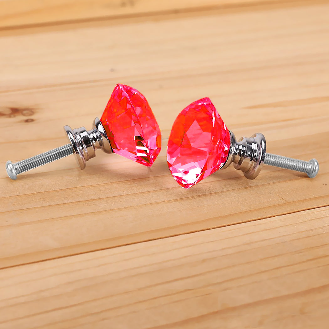 10 Pcs 30mm Red Diamond Shape Cabinet Handle 
