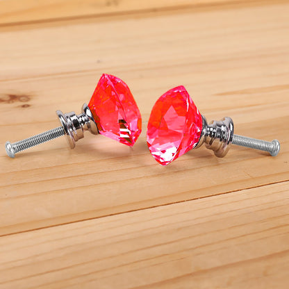 10 Pcs 30mm Red Diamond Shape Cabinet Handle 
