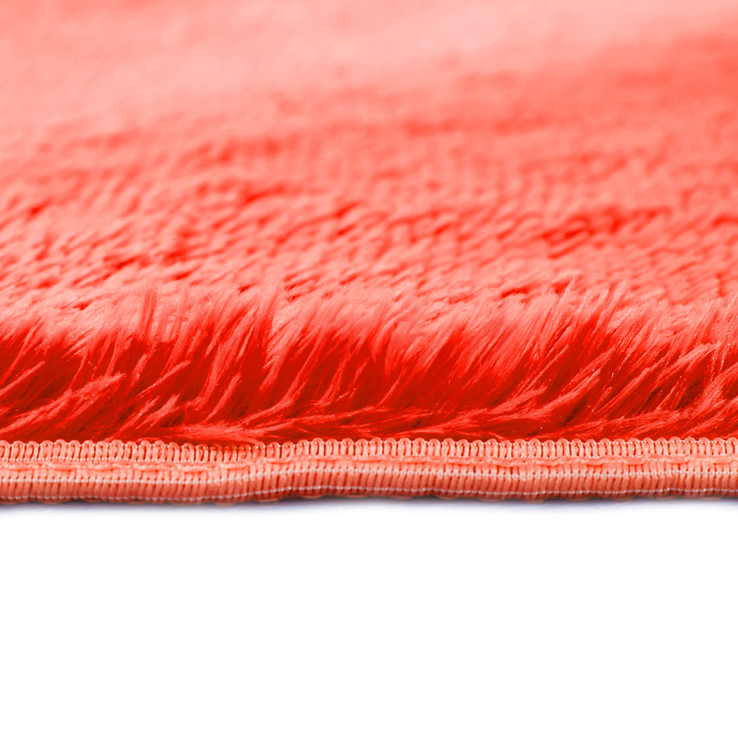 Designer Soft Shag Shaggy Floor Confetti Rug Carpet Home Decor 120x160cm Red