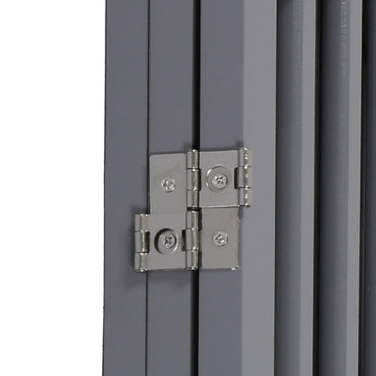 Wooden Pet Gate Dog Fence Safety Stair Barrier Security Door 4 Panels Grey