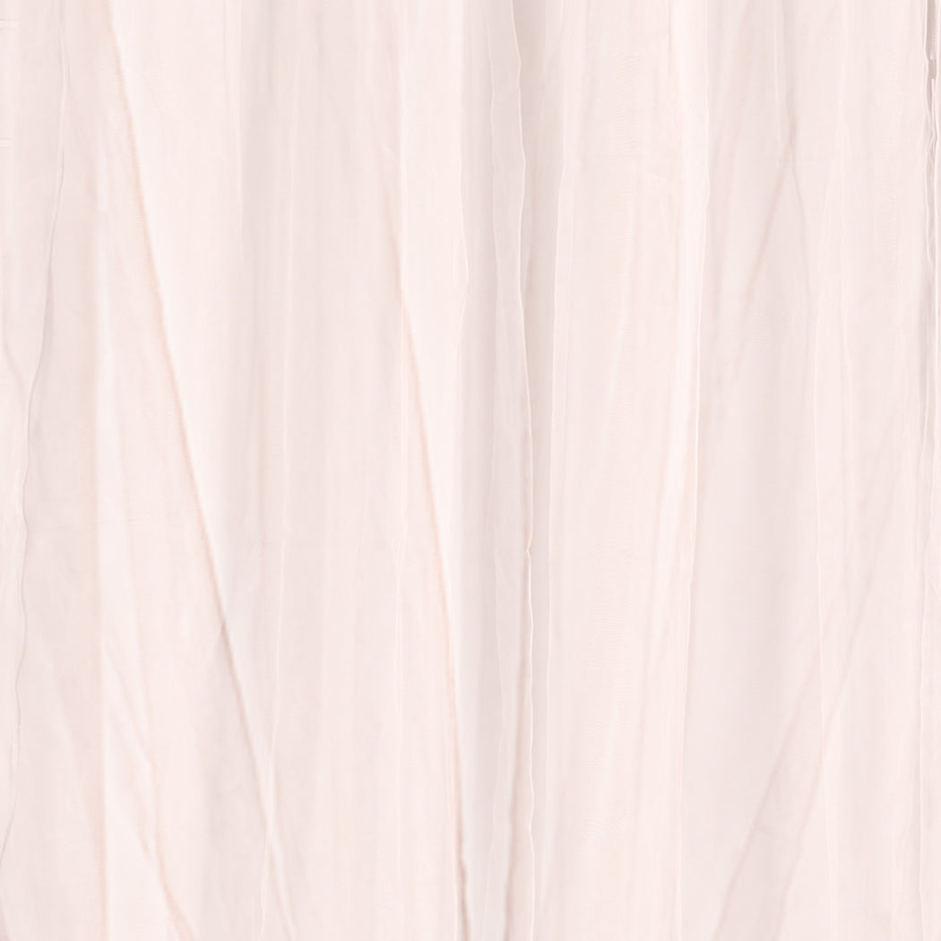 2x Blockout Curtains Panels 3 Layers with Gauze Room Darkening 140x244cm Rose