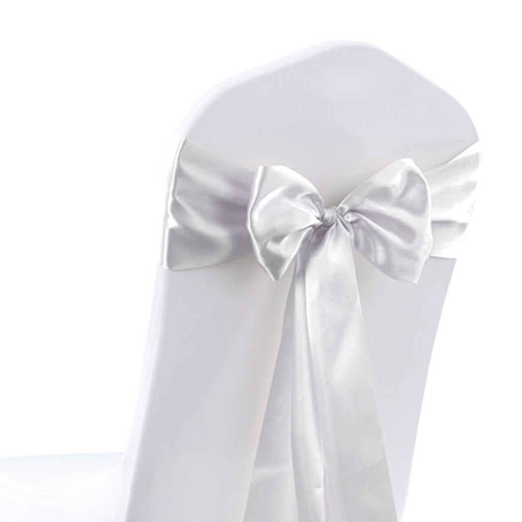 50x Satin Chair Sashes Cloth Cover Wedding Party Event Decoration Table Runner