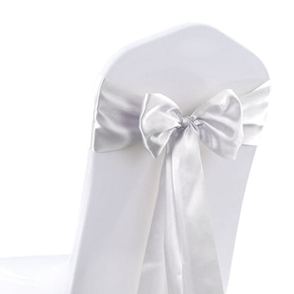50x Satin Chair Sashes Cloth Cover Wedding Party Event Decoration Table Runner