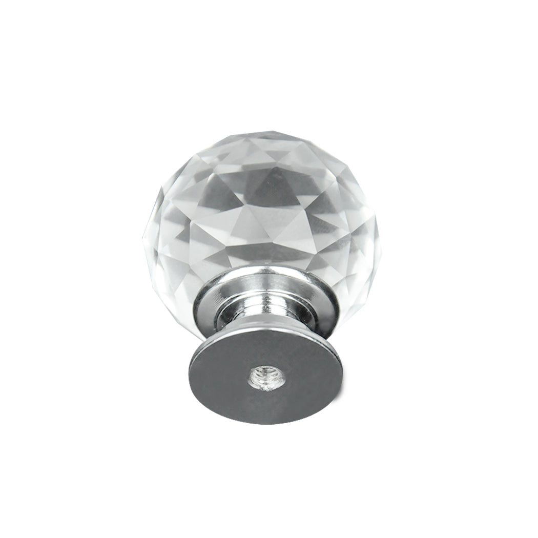 40mm 10Pack Clear Crystal Glass Door Pull Knobs