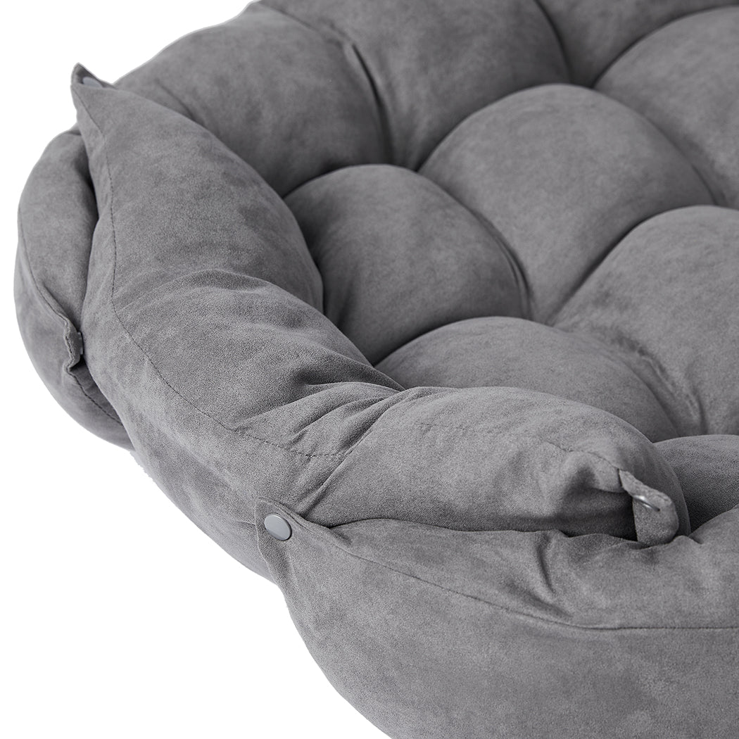 Pet Bed 2 Way Use Dog Cat Soft Warm Calming Mat Grey XL 
