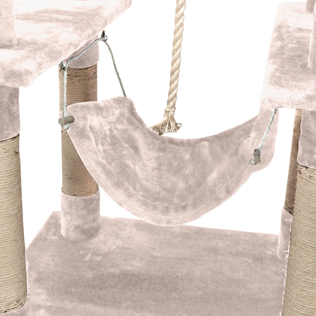 1.83M Cat Scratching Post Tree House Dark Cream 
