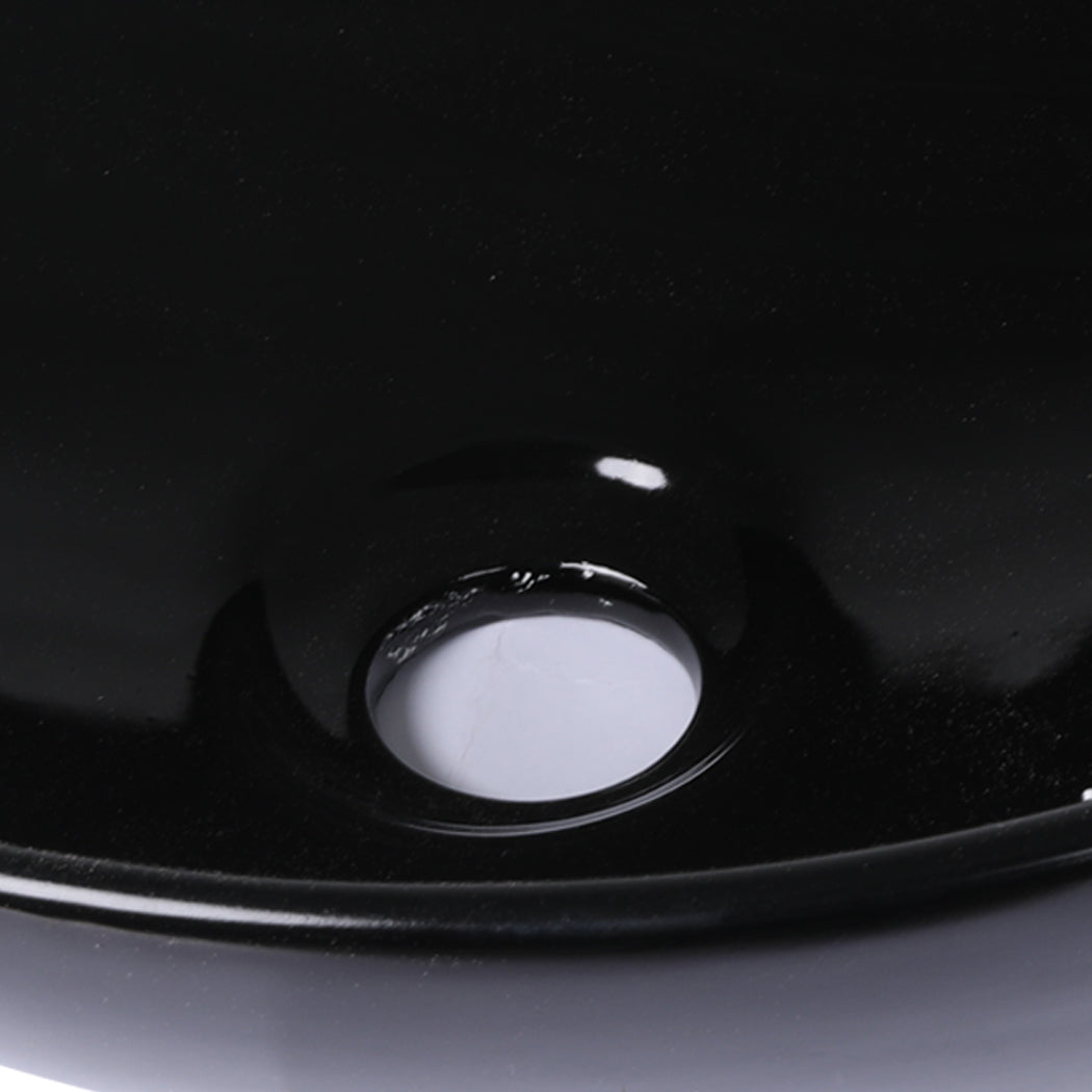 Wash Basin Oval Gloss Black