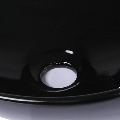 Wash Basin Oval Gloss Black