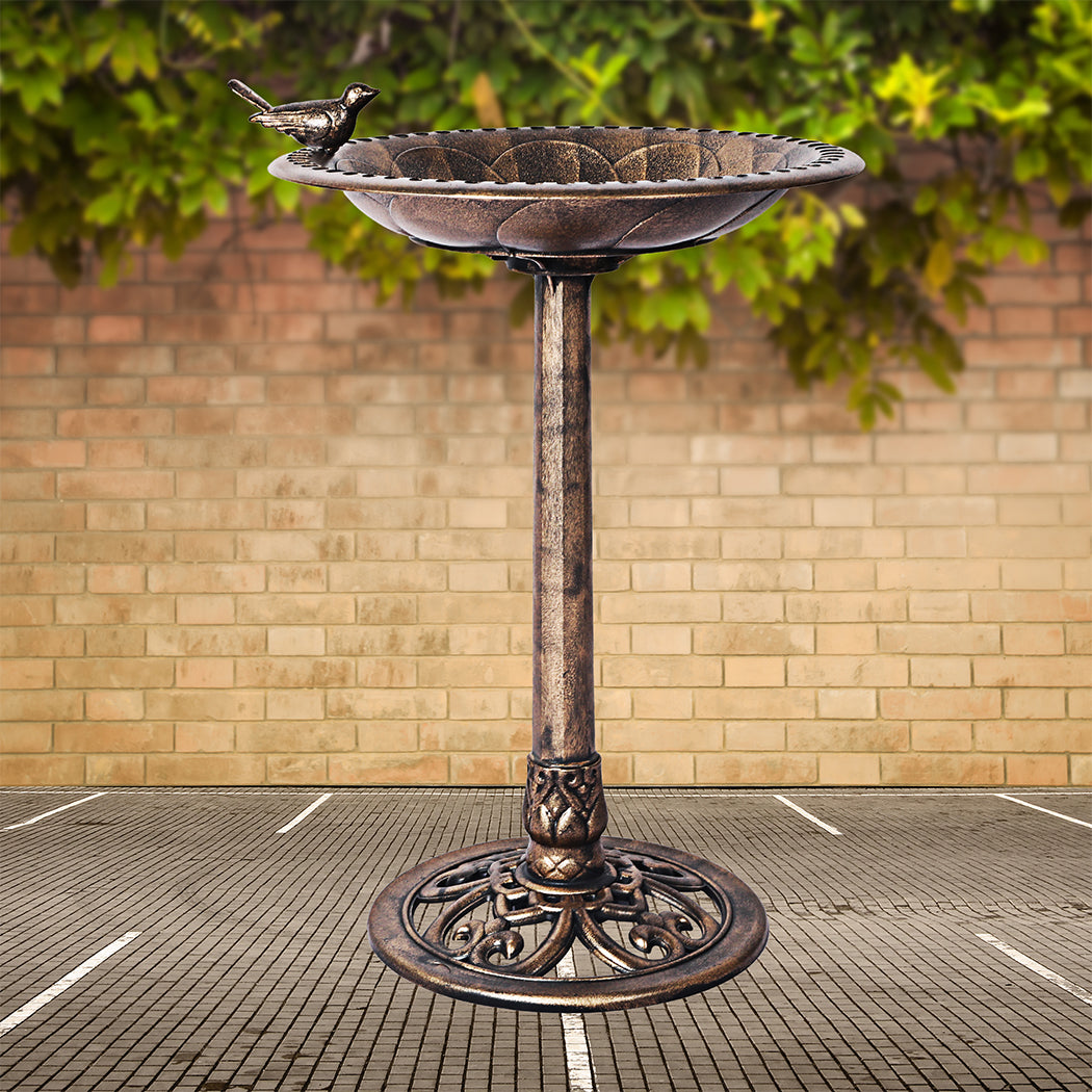 Premium quality 2PC  Bird Bath Feeder Food Station- Bronze