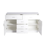 Buffet Sideboard Storage Cabinet Modern High Gloss Cupboard Drawers White