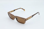 Horizon wood sunglasses with polarized smoke lens