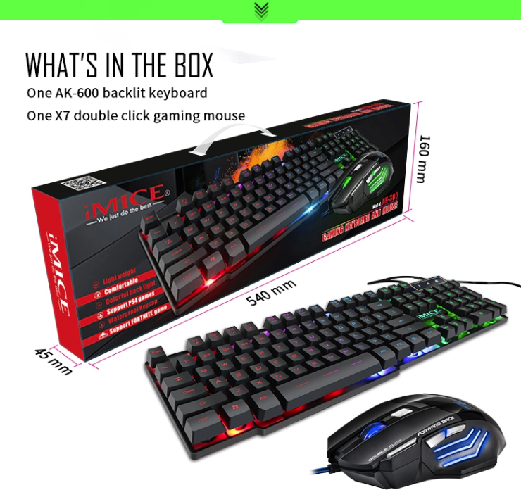 IMICE AN-300-X7 USB WIRED BACKLIT KEYBOARD 
