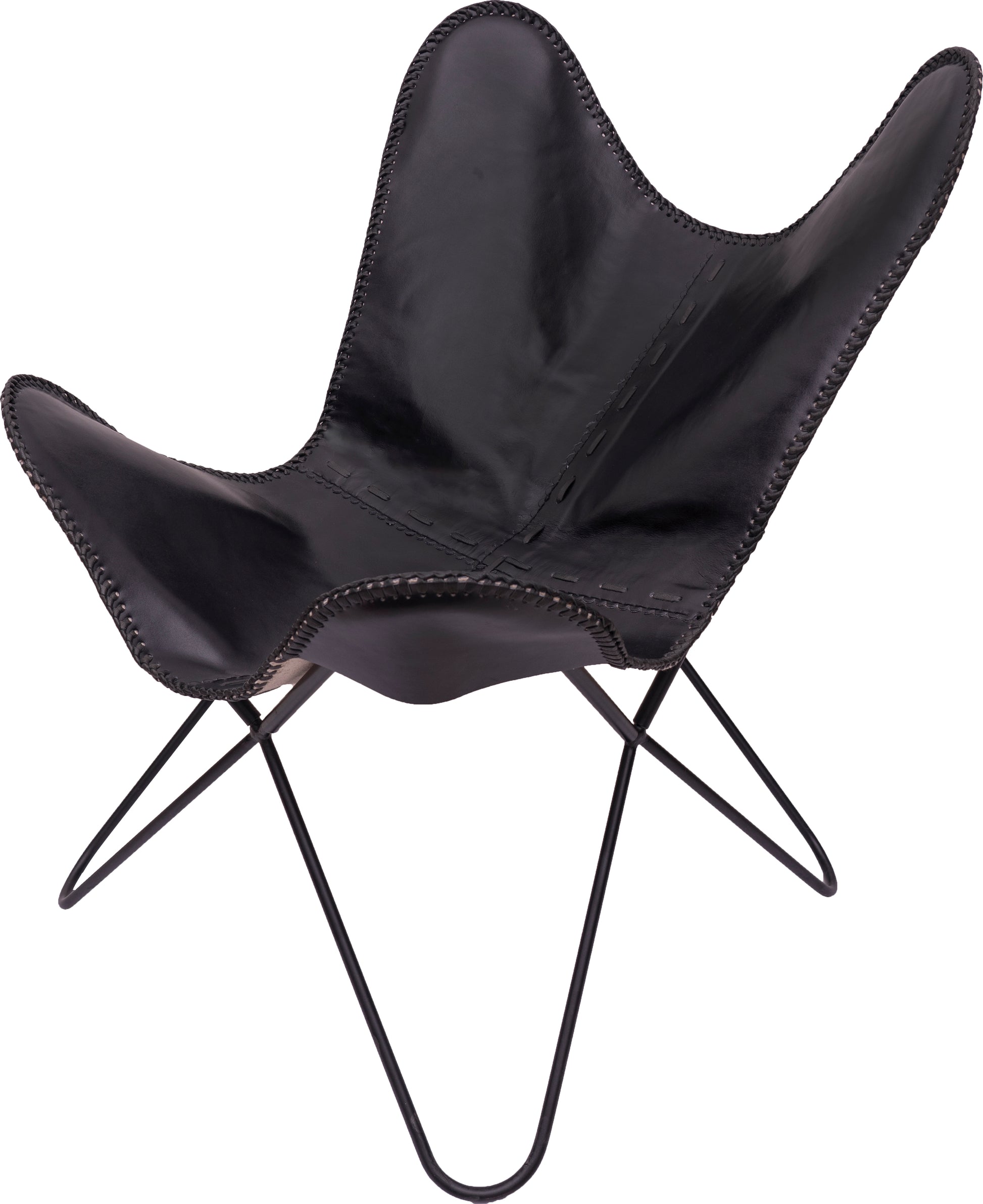 Leather Butterfly Chair CHARCOAL

