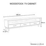 TV Cabinet with 3 Storage Drawers with Shelf Light Brown