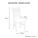 Seashore Dining Chair Fabric Seat