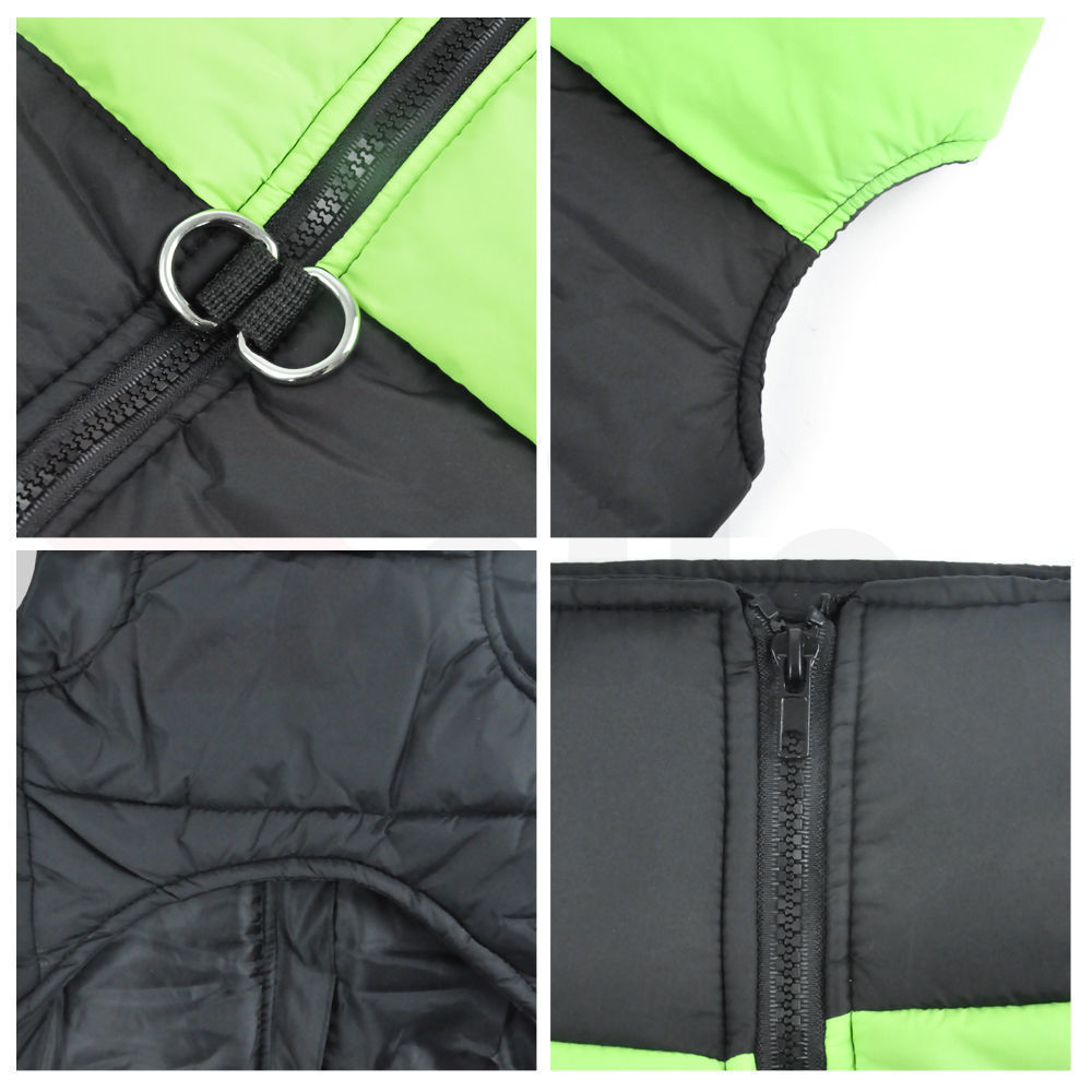 PaWz PaWz Dog Winter Jacket Padded  Pet Clothes Windbreaker Vest Coat  L Green