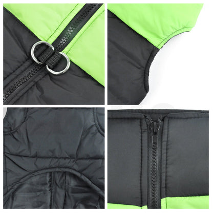 PaWz PaWz Dog Winter Jacket Padded  Pet Clothes Windbreaker Vest Coat  L Green