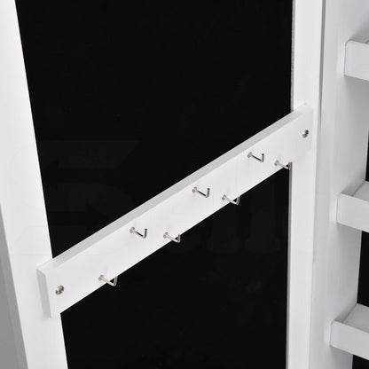 Makeup Storage Organiser With Mirror Two Doors Jewellery Cabinet