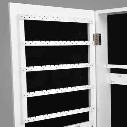 Makeup Storage Organiser With Mirror Two Doors Jewellery Cabinet