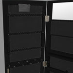 Mirror Two Doors Jewellery Cabinet Makeup Storage Jewelry Organiser Box Tall Type