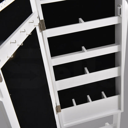 Mirror Jewellery Cabinet Dressing Makeup Jewelry Storage  Organiser Wood