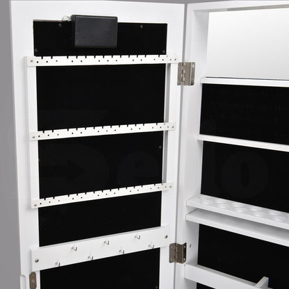 Mirror Jewellery Cabinet Dressing Makeup Jewelry Storage  Organiser Wood
