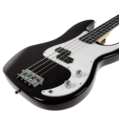 Karrera Electric Bass Guitar Pack - Black
