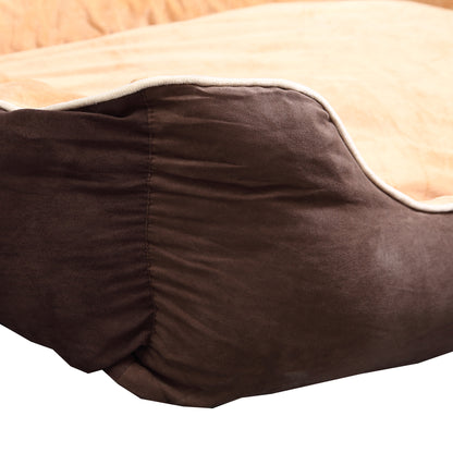Pet Bed Mattress Dog Cat Pad Mat Puppy Cushion Soft Warm Washable XL Brown