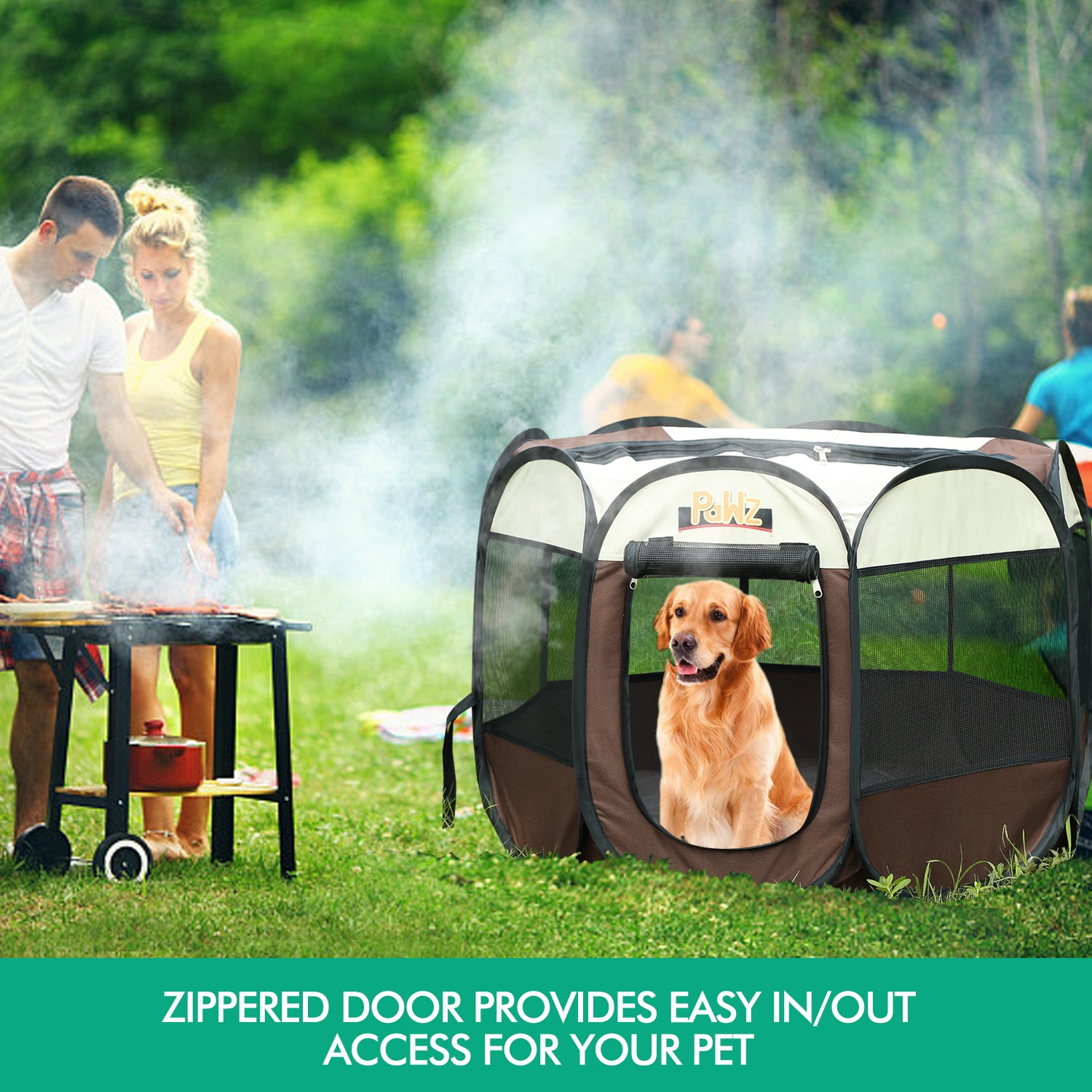 Dog Playpen Pet Play Pens Foldable Panel Tent Cage Portable Puppy Crate 36"