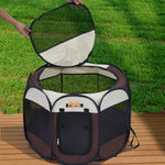 Dog Playpen Pet Play Pens Foldable Panel Tent Cage Portable Puppy Crate 52