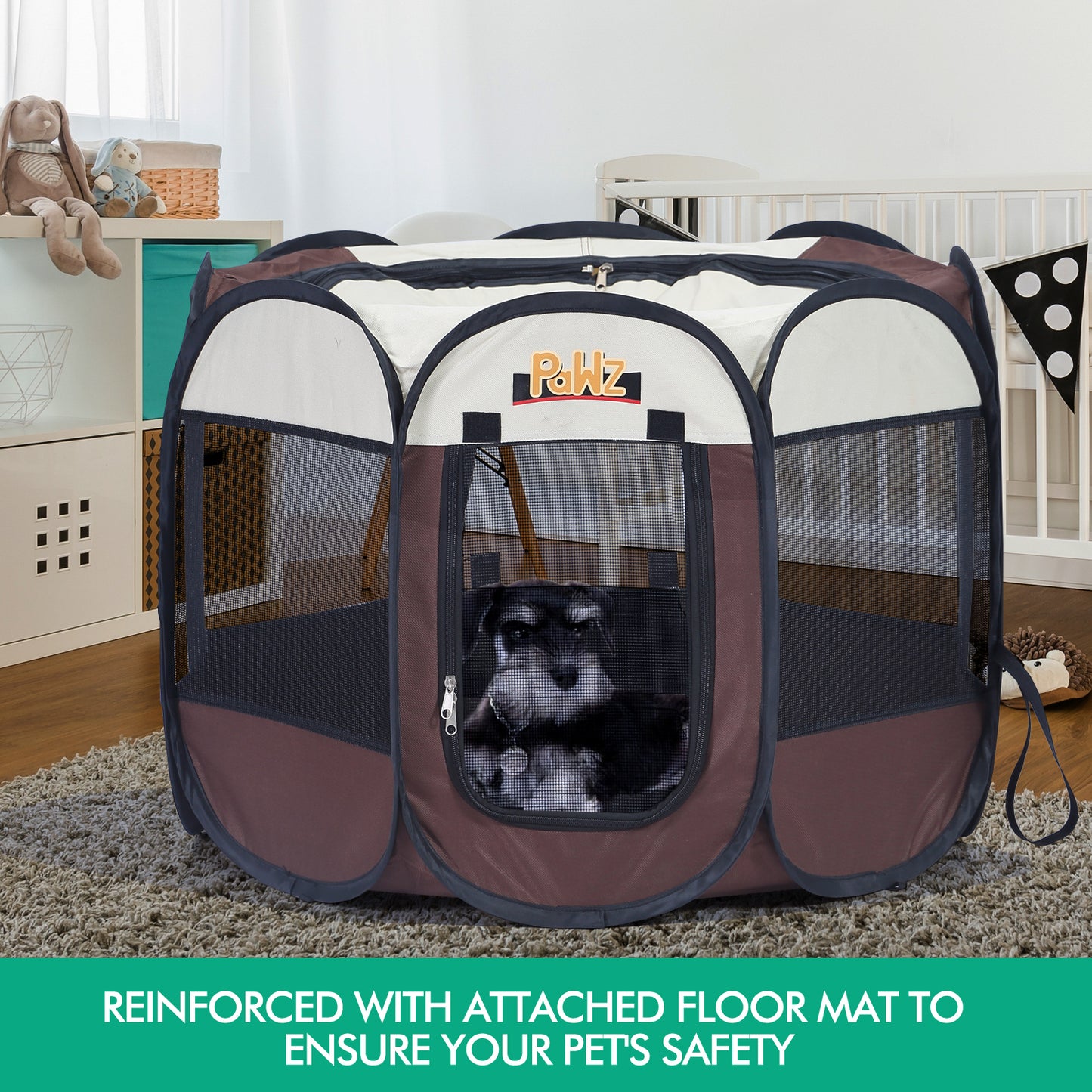 Poratble Foldable Pet Playpen Puppy Dog Cat Play Pens Cage 8 Panel 