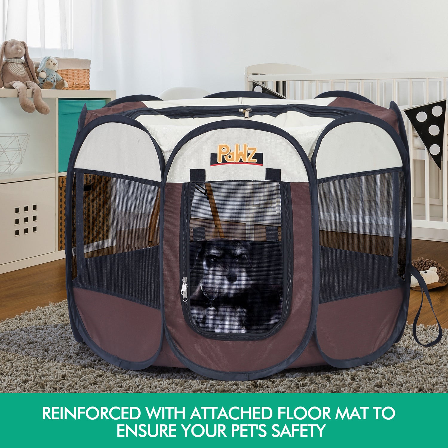 Dog Playpen Pet Play Pens Foldable Panel Tent Cage Portable Puppy Crate 36"