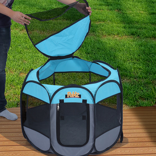  Dog Playpen Pet Play Pens Foldable Panel Tent Cage Portable Puppy Crate 30