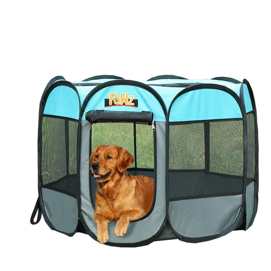 idropship Poratble Foldable 8 Panel Pet Playpen Puppy Dog Cat Play Pens Cage Tent