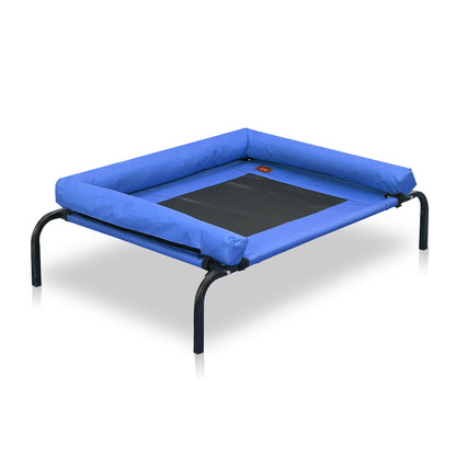 idropship Large Blue Heavy Duty Pet Bed Bolster Trampoline